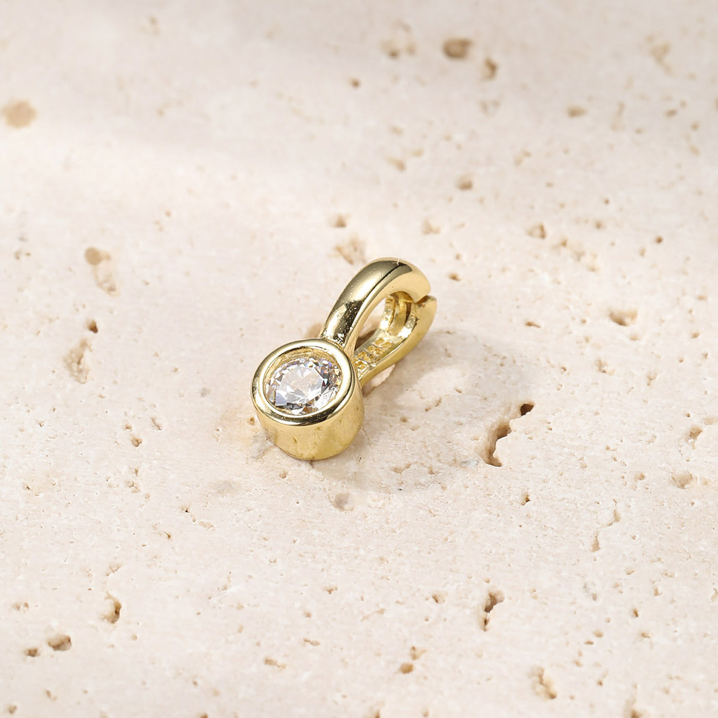 Pendentif Clip-on Diamant Sterling Argent
