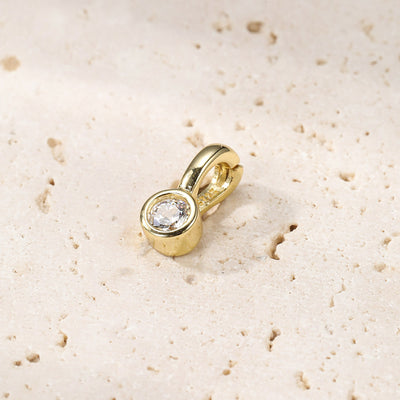 Pendentif Clip-on Diamant Sterling Argent