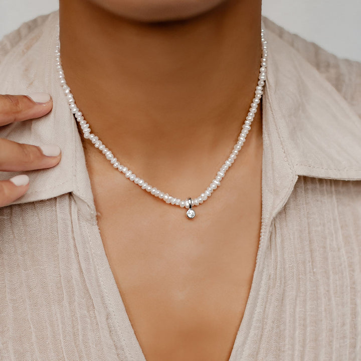 Diamond Clip-on Pendant Sterling Silver