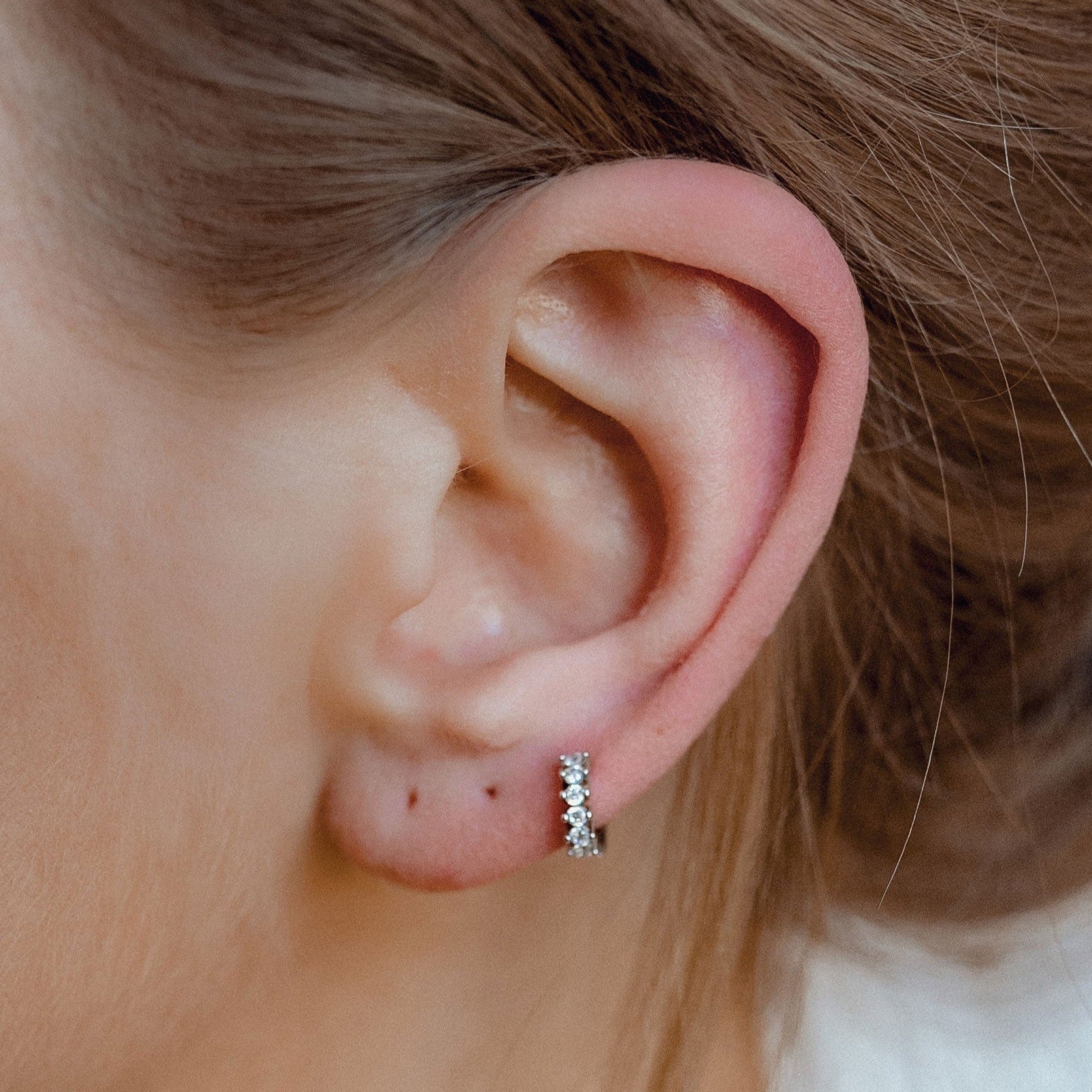 Silver helix earrings sales