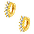 Boucles d'Oreilles Helix Diamant Argent Massif en Or