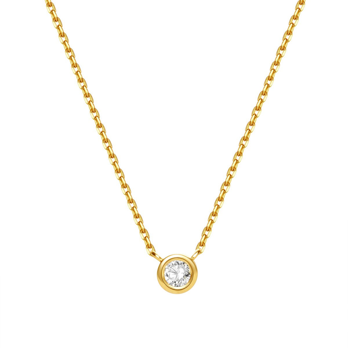 Completion Diamond Necklace 14K Gold