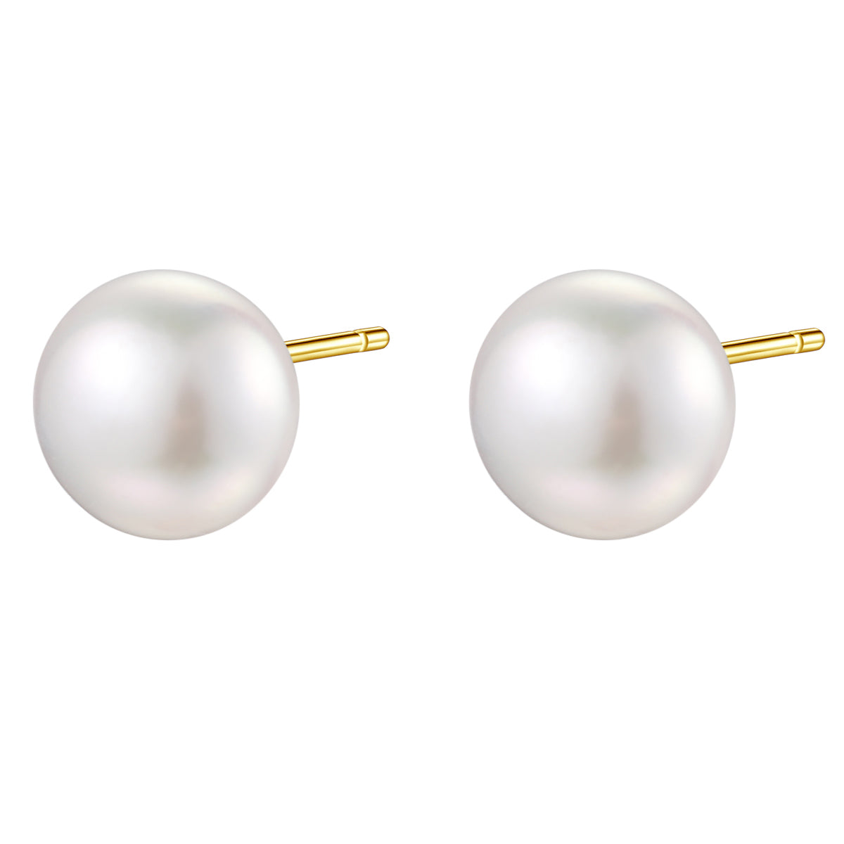 Dot Pearl Stud Earrings Sterling Silver Gold