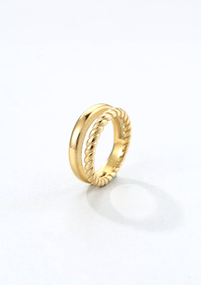 Zweireihiger Ring in Gold
