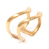 Double Chevron Ring Band Gold