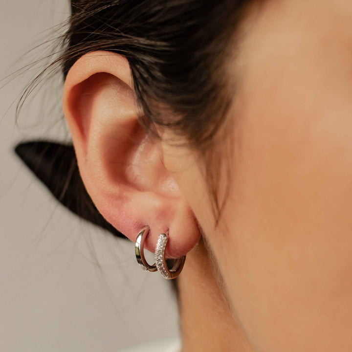 Double Gemstone and Classic Band Hoop Earring Sets – Hey Happiness