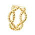  Ear Cuff Doble Helix Plata de Ley 925 en Oro