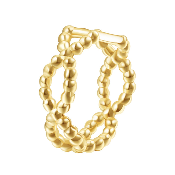 Doppelt Gedrehter Ear Cuff Ohrring Sterlingsilber in Gold