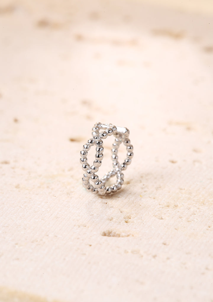 Double Helix Ear Cuff Sterling Silver
