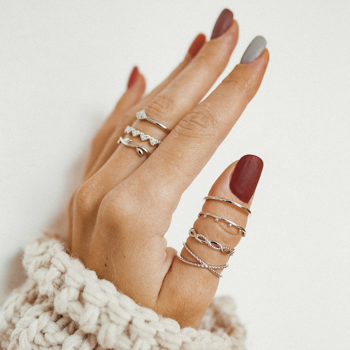 Bague Double Hélice Argent Sterling