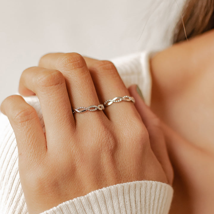 Bague Double Hélice Argent Sterling