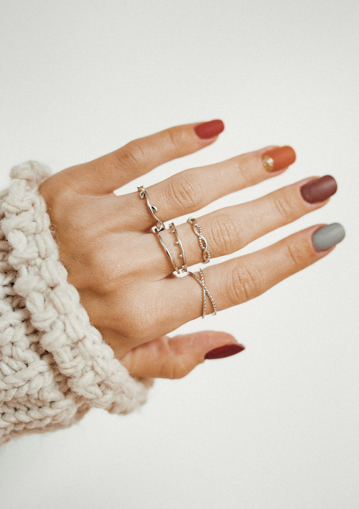 Bague Double Hélice Argent Sterling