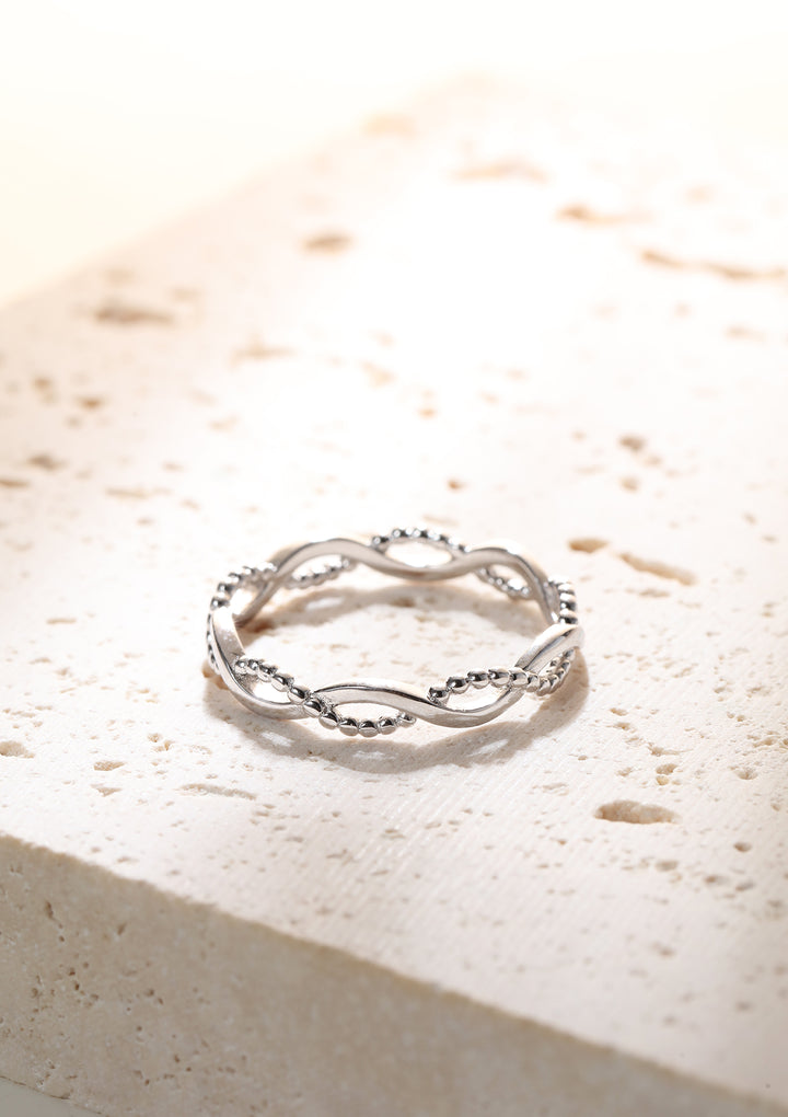Bague Double Hélice Argent Sterling