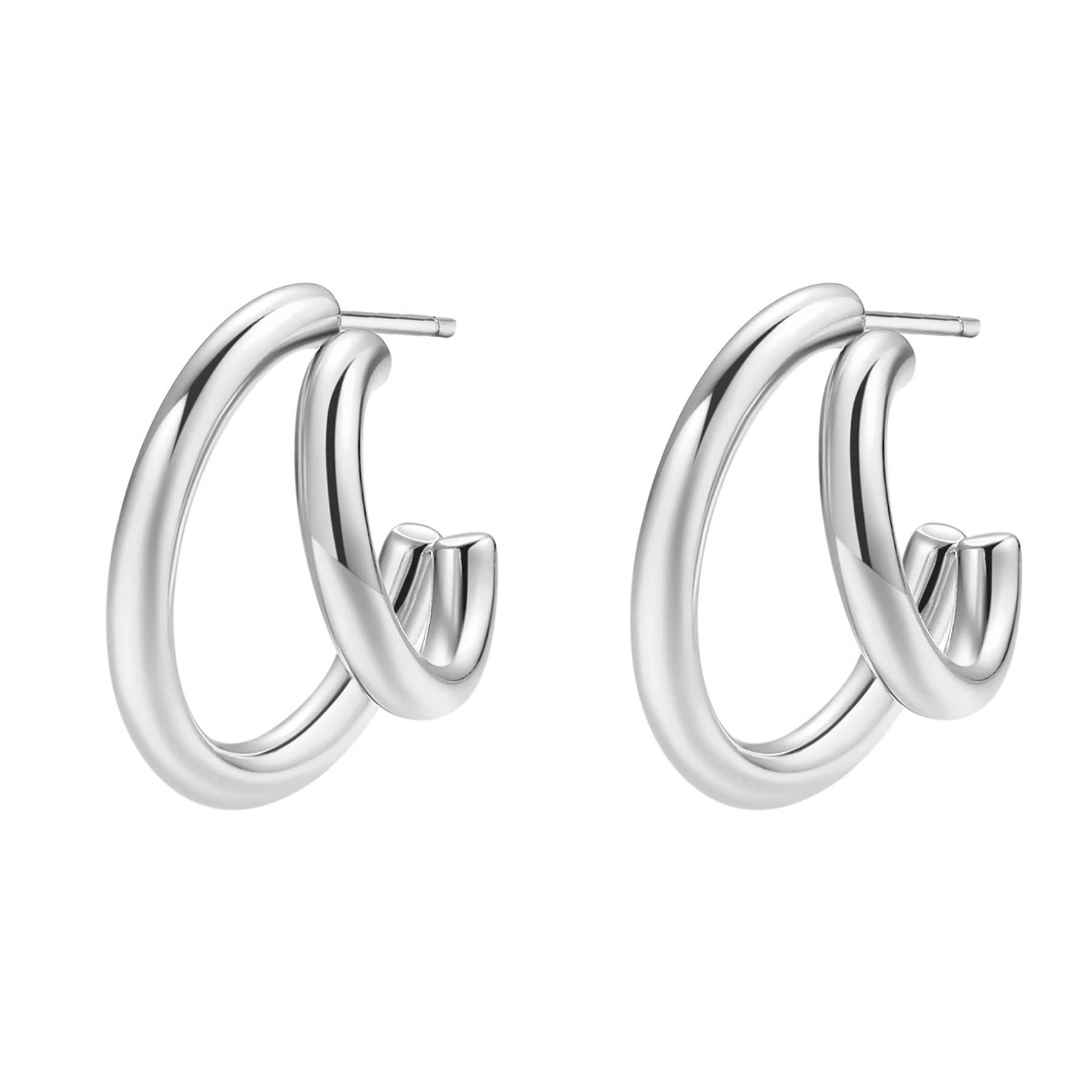 Double Side Hoop Earrings