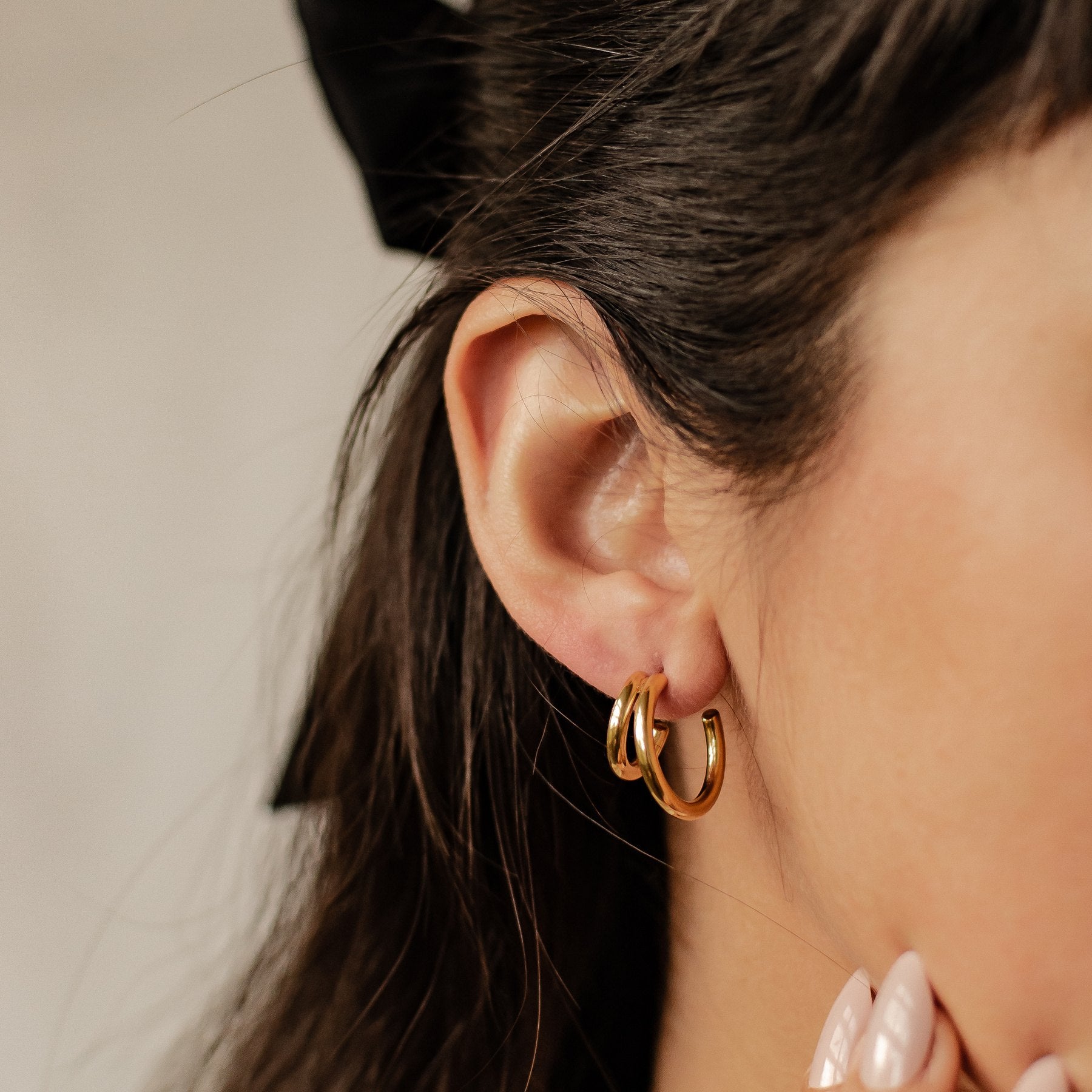 Double Side Hoop Earrings