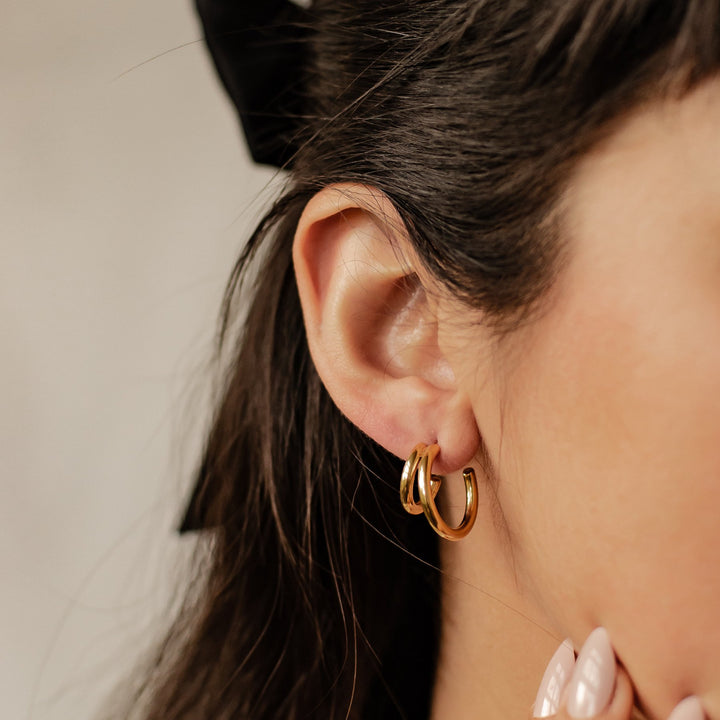 Double Side Hoop Earrings