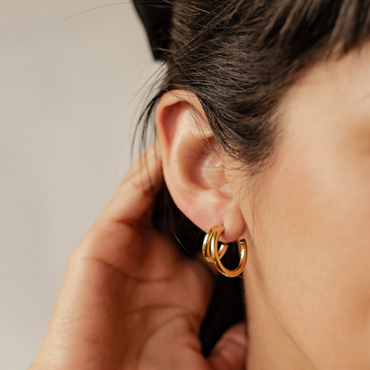 Double Side Hoop Earrings
