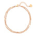 Bracelet de Cheville Chaîne Duo en Or Rose