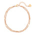 Duo Chain Anklet Rose Gold
