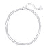 Bracelet de Cheville Chaîne Duo en Argent