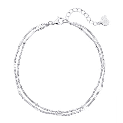 Duo Chain Anklet Silver