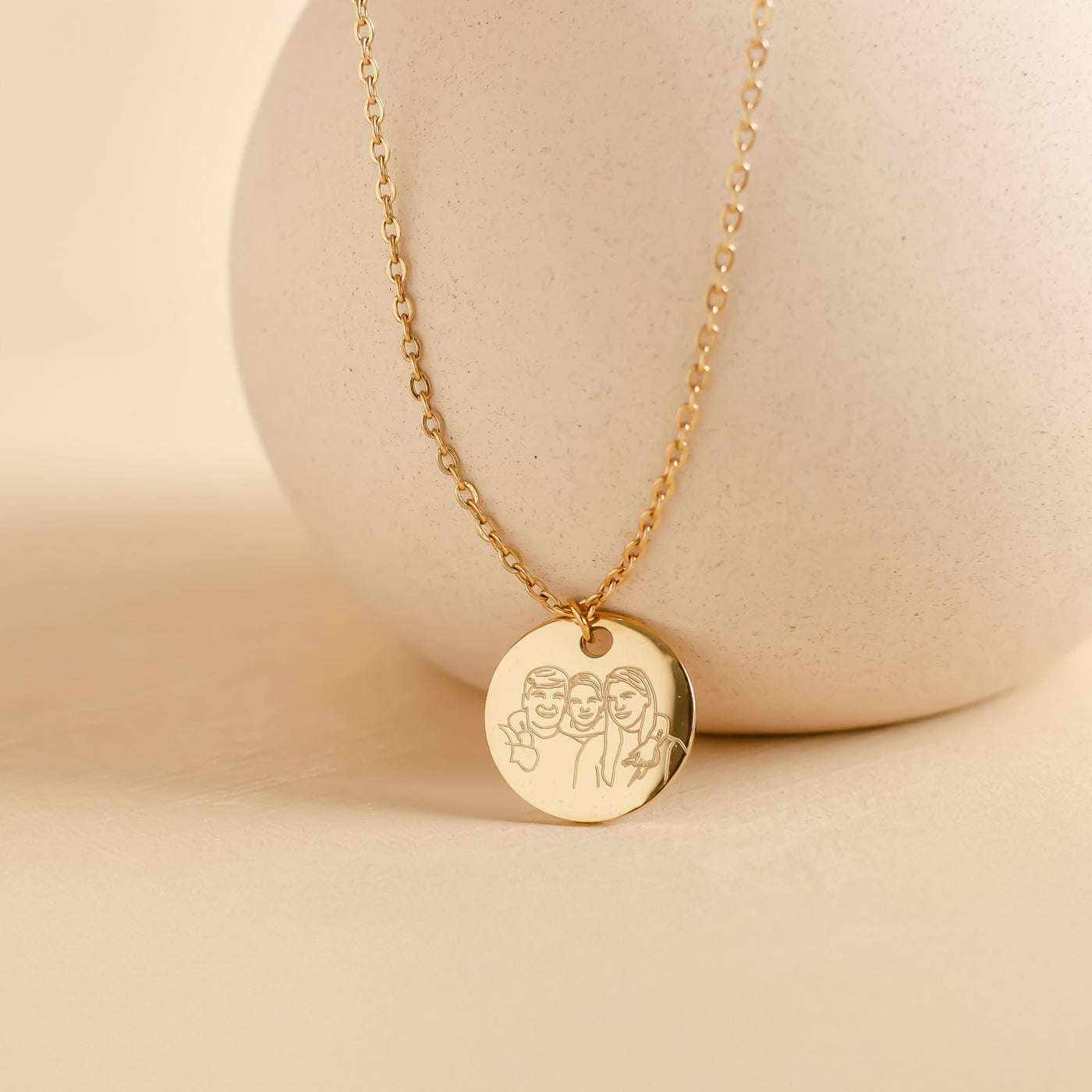 "Collier Personnalisable Portrait de Famille Waterproof
"