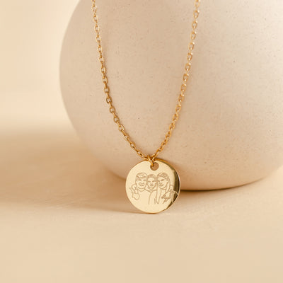 "Collier Personnalisable Portrait de Famille Waterproof
"