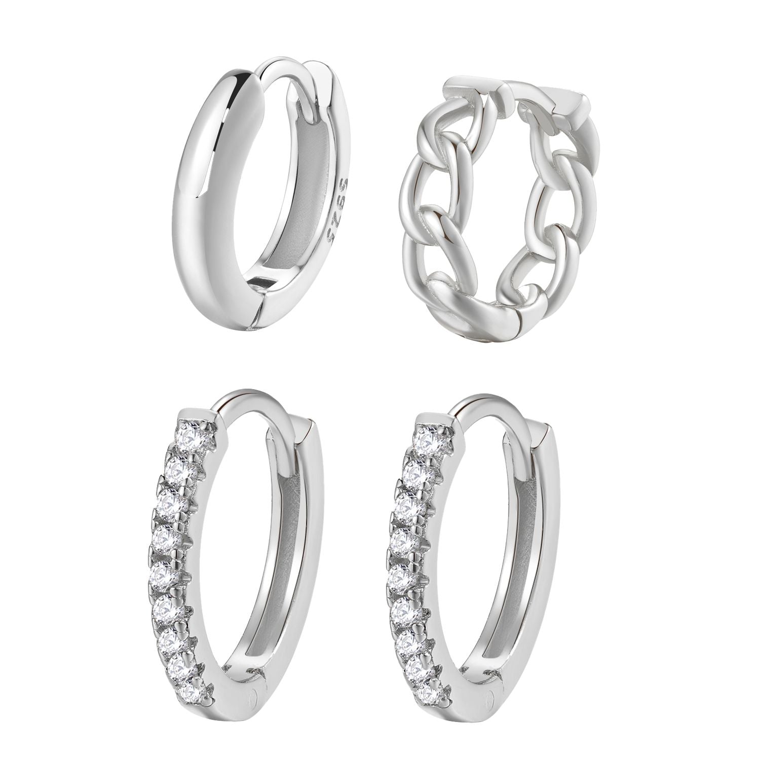 Ewigkeit Ohrringe Set aus Sterlingsilber