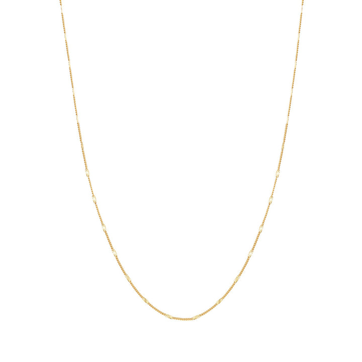 Delicate Starburst chain necklace for men in gold, 925 sterling silver, on white