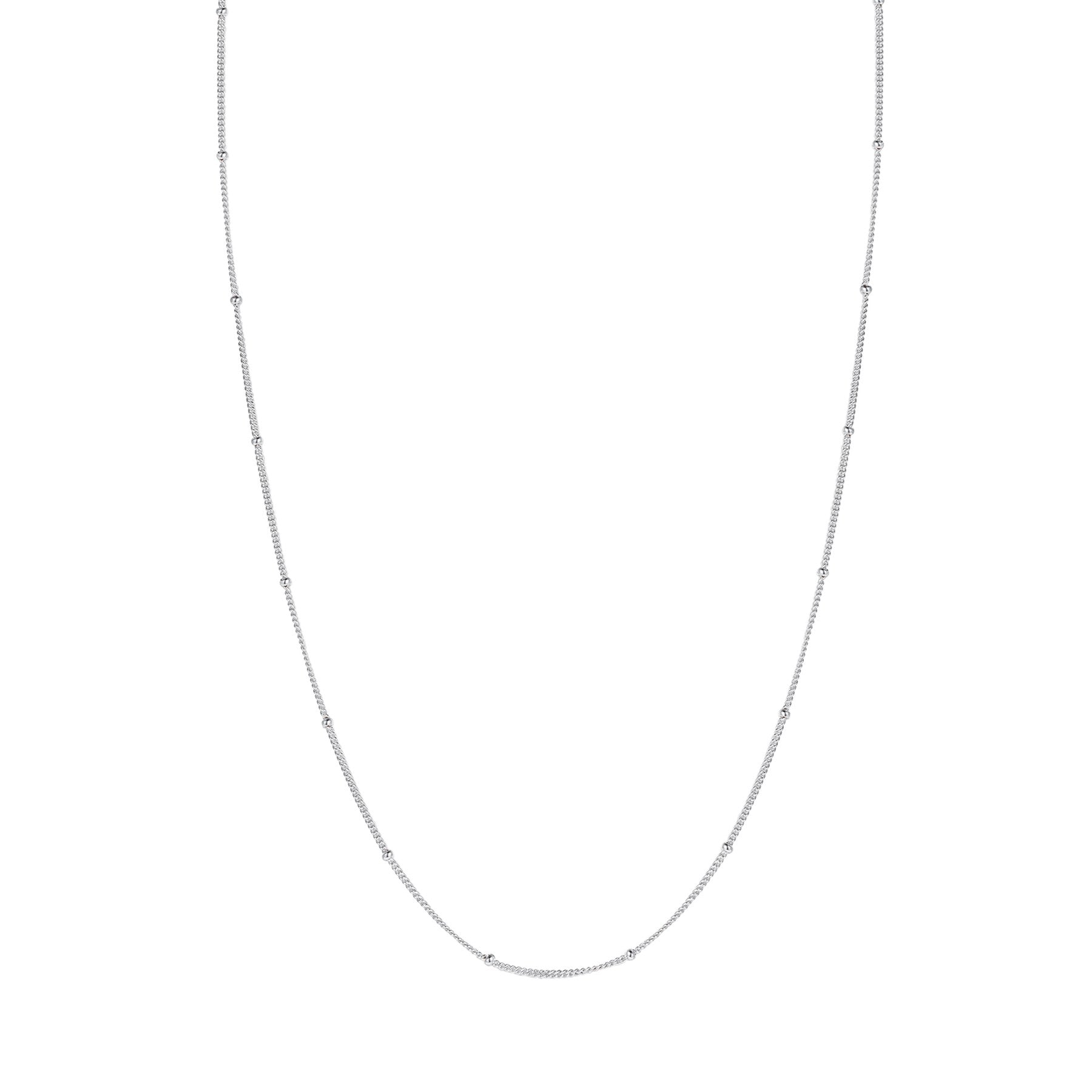 Fine Bobble chain necklace for men in silver, 925 sterling silver, on white