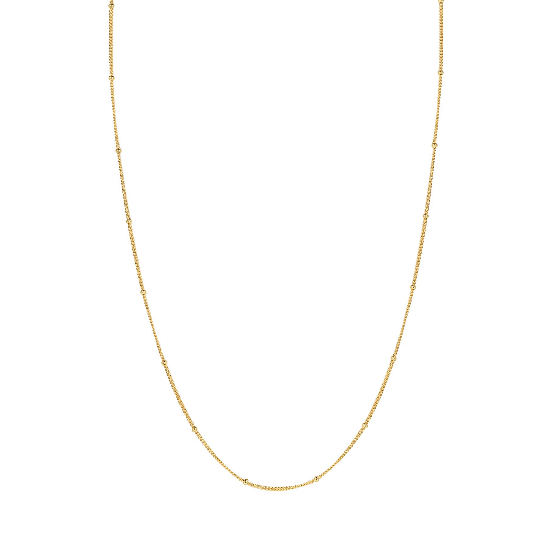 Fine Bobble chain necklace for men in gold, 925 sterling silver, on white