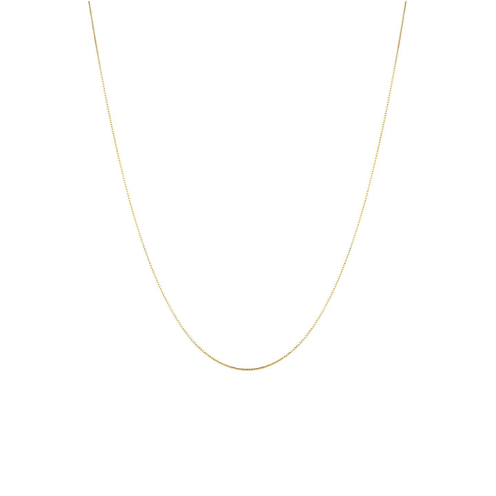 Fine Box chain necklace for men in gold, 925 sterling silver, on white