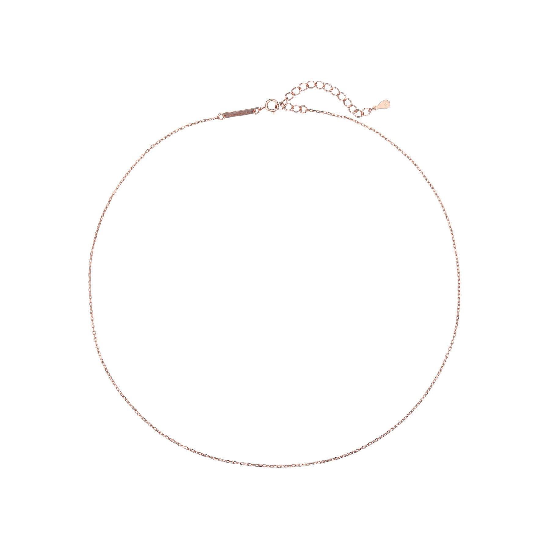 Fine Cable Chain Sterling Silver Rose Gold
