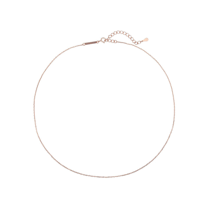 Fine Cable Chain Sterling Silver Rose Gold
