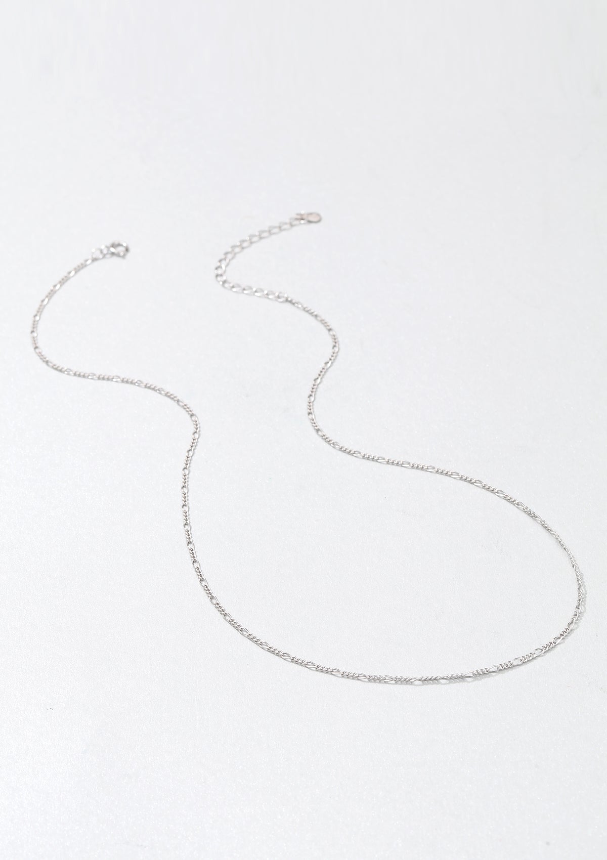 Fine Figaro Chain Necklace Sterling Silver