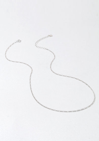 Fine Figaro Chain Necklace Sterling Silver