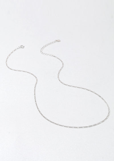 Fine Chaîne Figaro Collier Sterling Argent