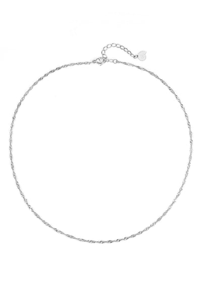 Fine Singapore Chain Necklace Silver