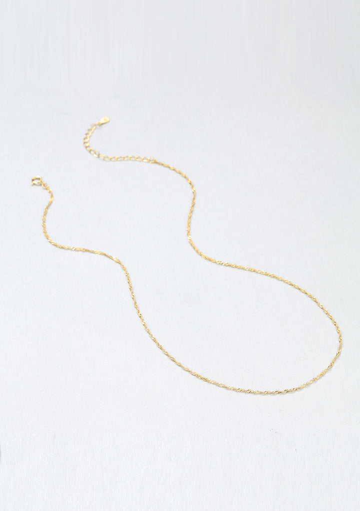 Fine Singapore Chain Sterling Silver Gold