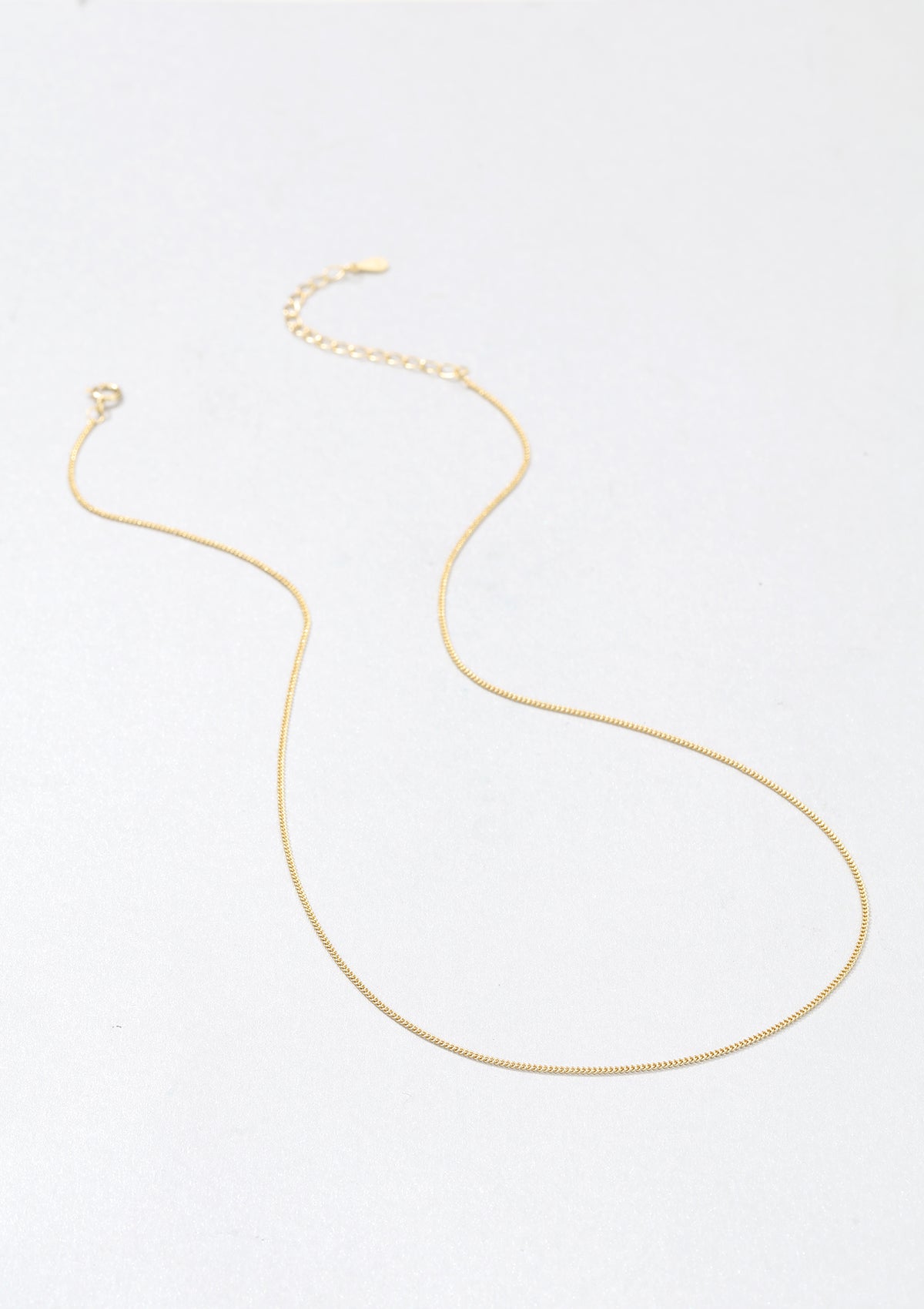 Fine Textured Chain Necklace Sterling Silver Gold