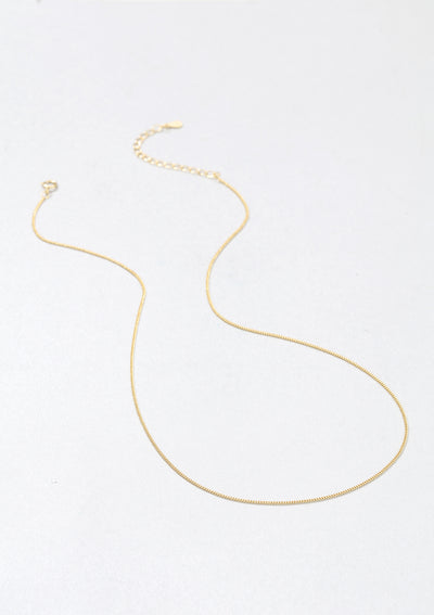Fine Textured Chain Necklace Sterling Silver Gold