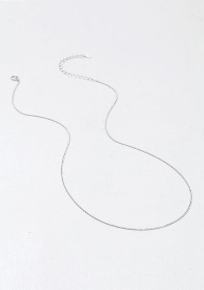 Fine Textured Chain Necklace Sterling Silver
