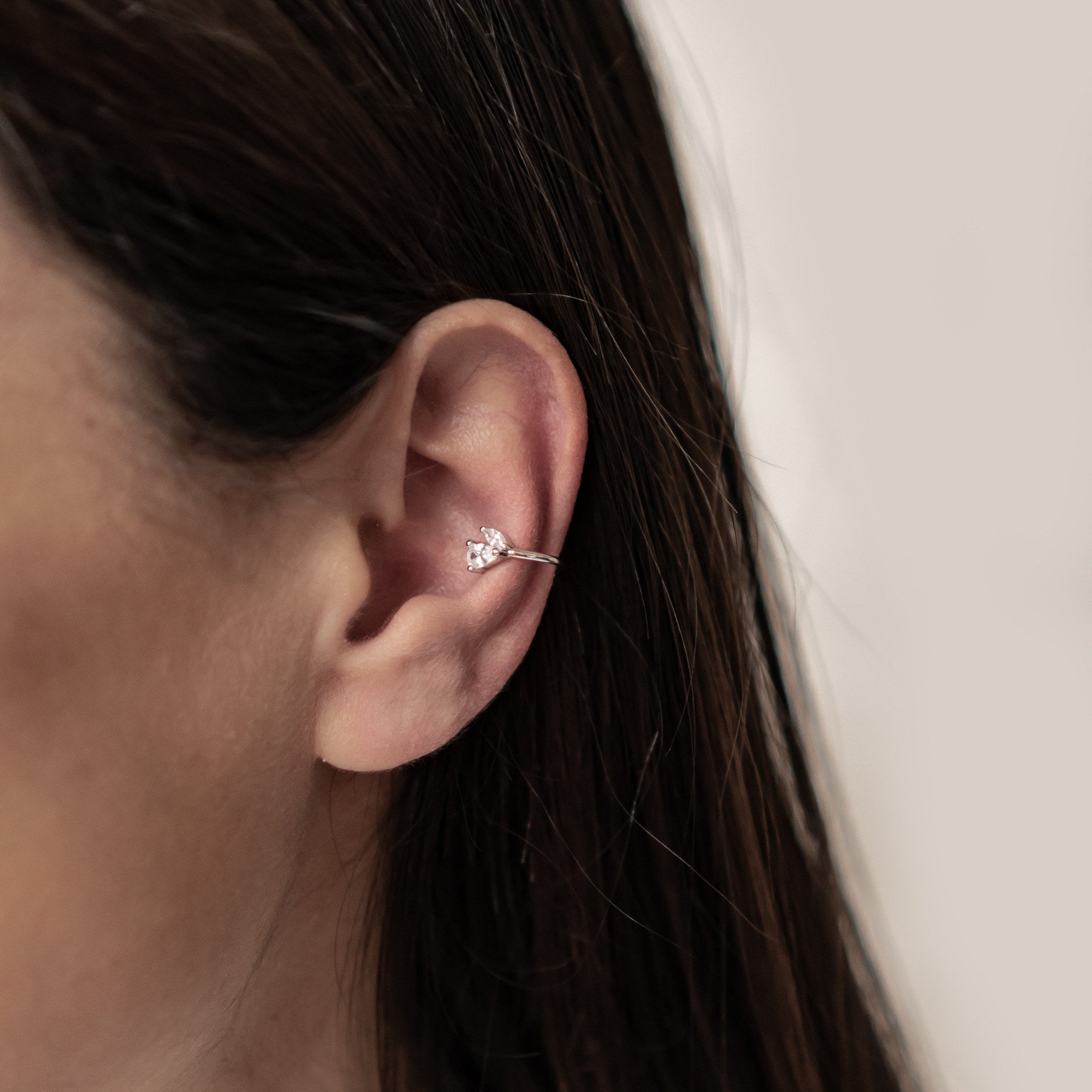 Fire Spark Ear Cuff Sterling Silver