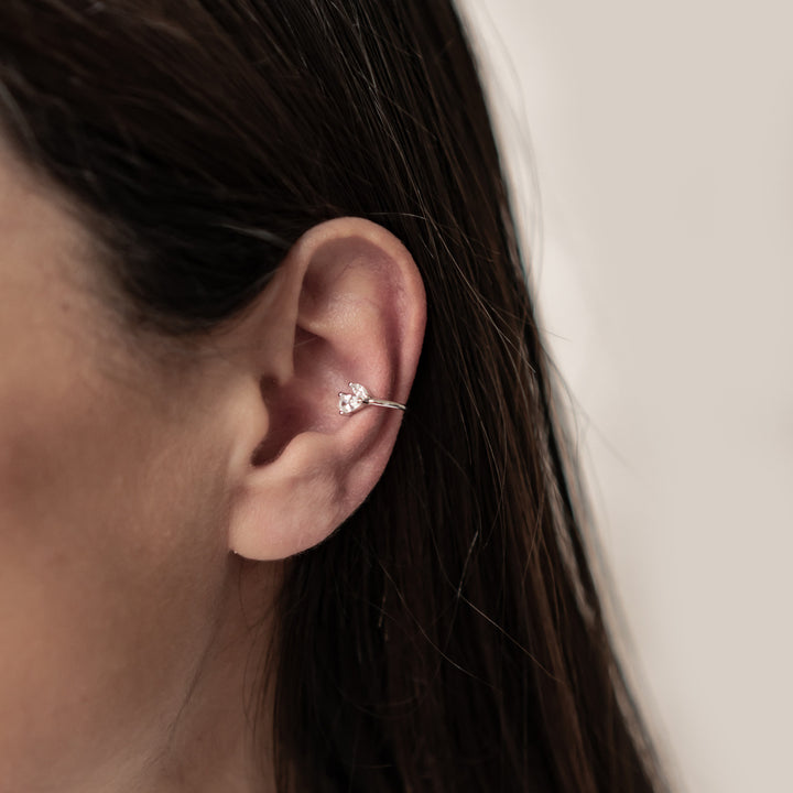 Fire Spark Ear Cuff Sterling Silver