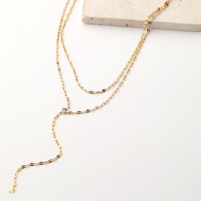 Collier Chaîne Courbée Y en Or