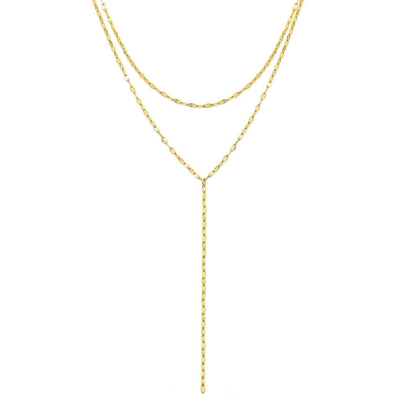 Collier Chaîne Courbée Y en Or