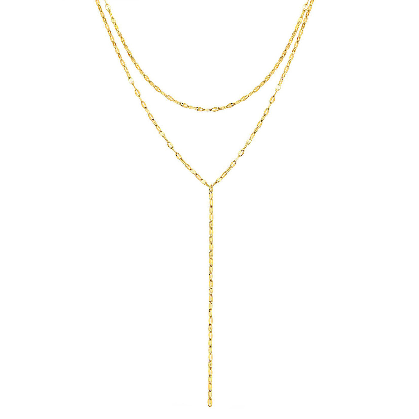 Filigrane Y Kette im Rolokette-Design in Gold