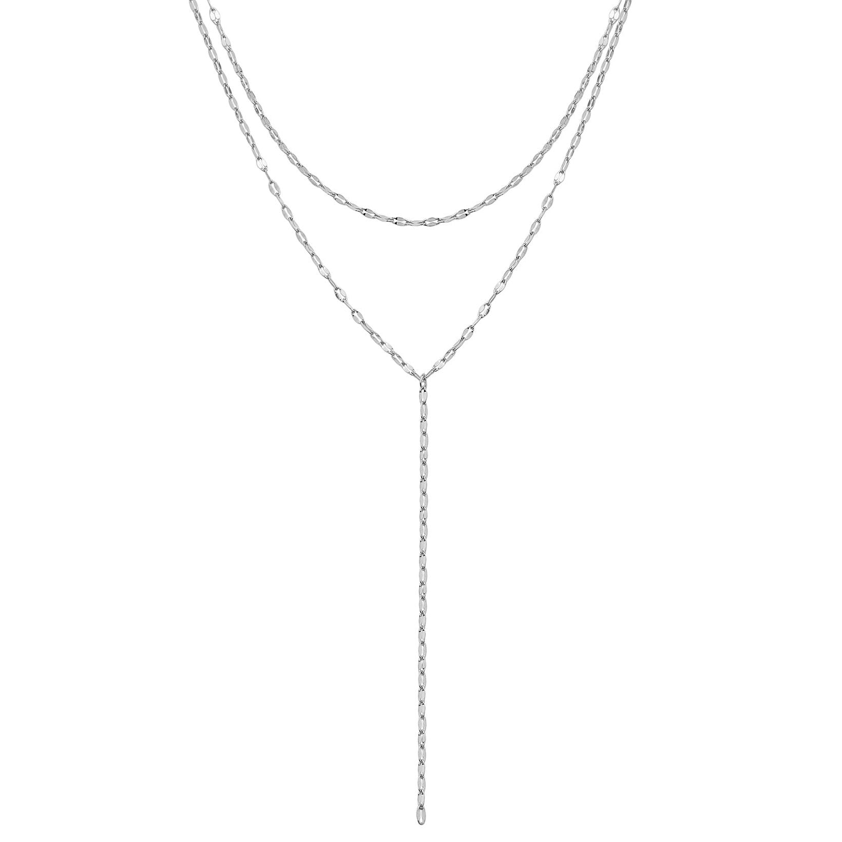 Collier Chaîne Courbée Y en Argent