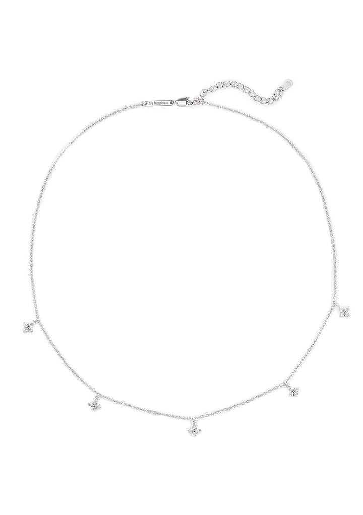 Kette mit Blume Charms aus Sterlingsilber