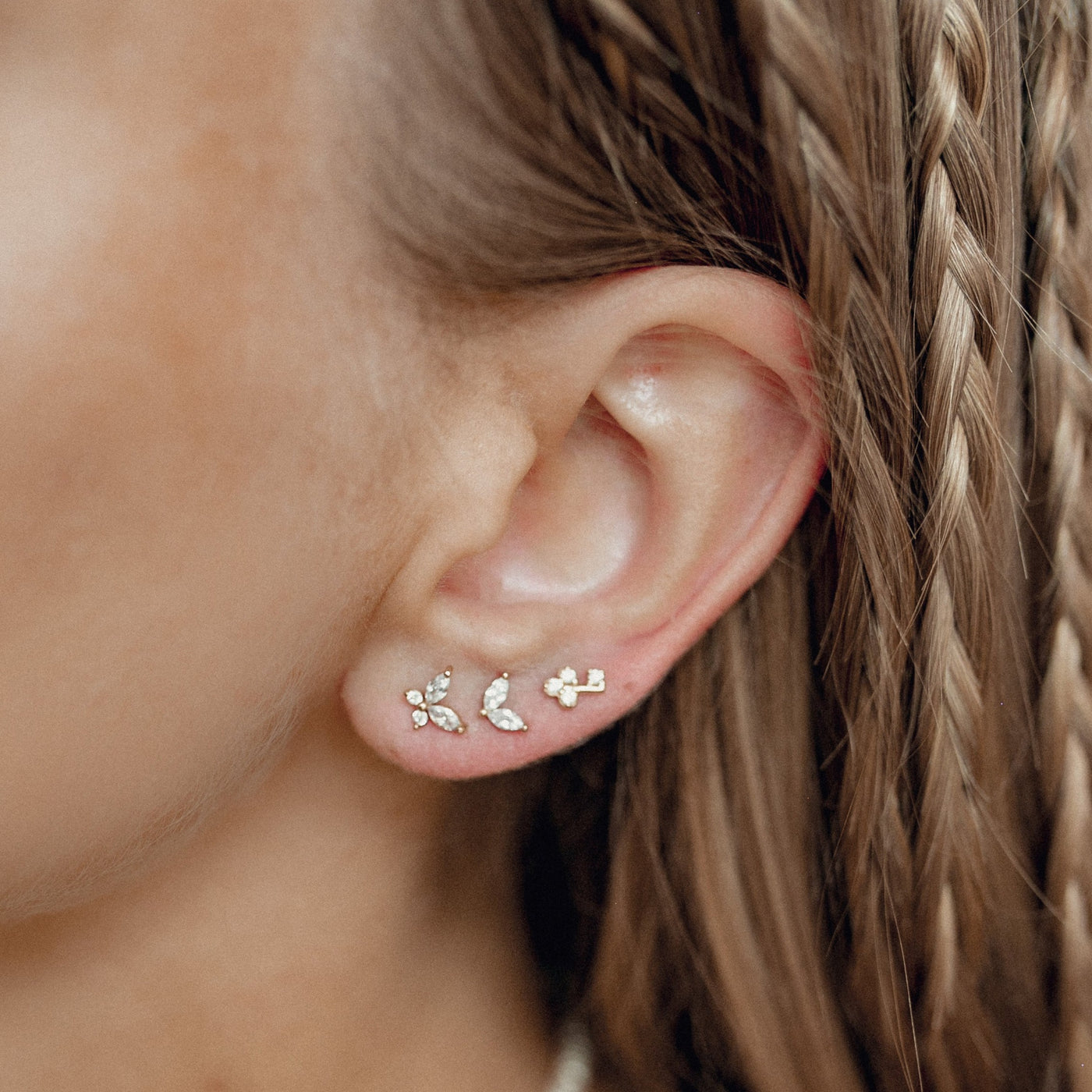 Flourish Earrings 9K Gold